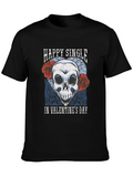 Happy Single Valentines Day Skull T-Shirt product image 1
