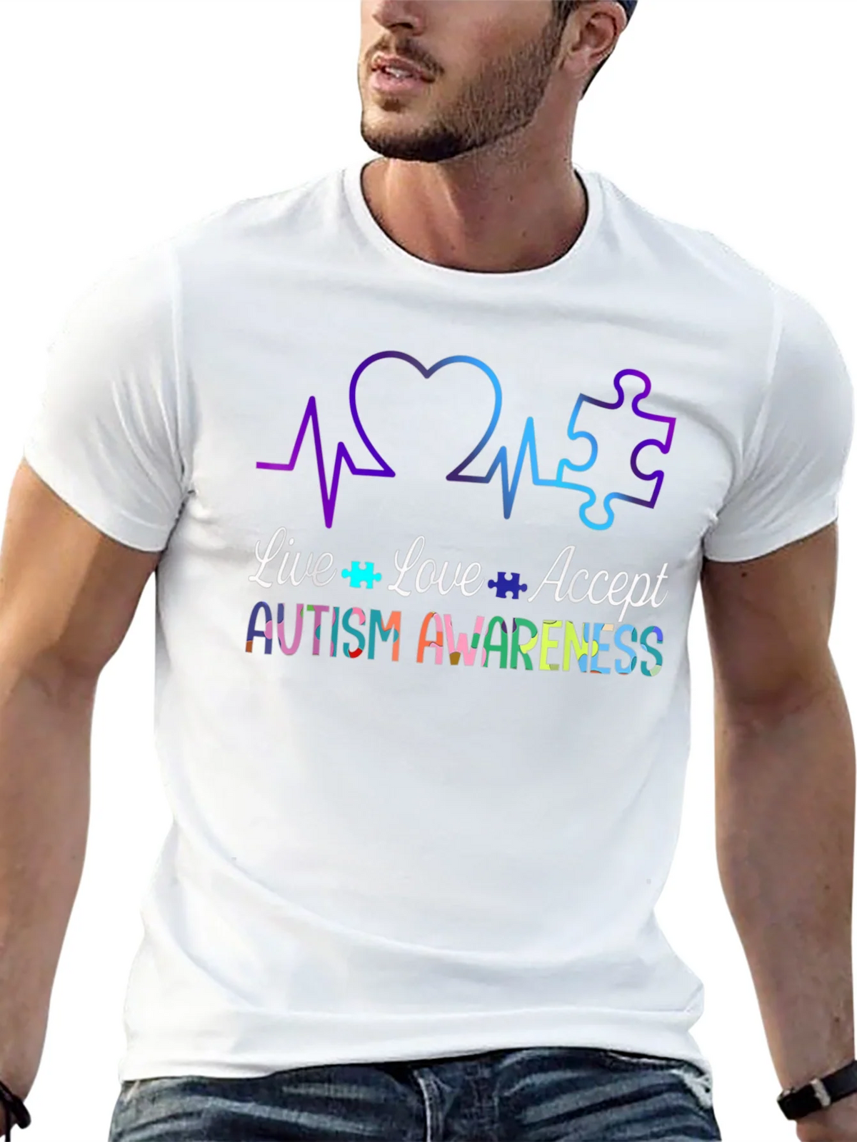 Autism Awareness Tee - Live Love Accept product image 12