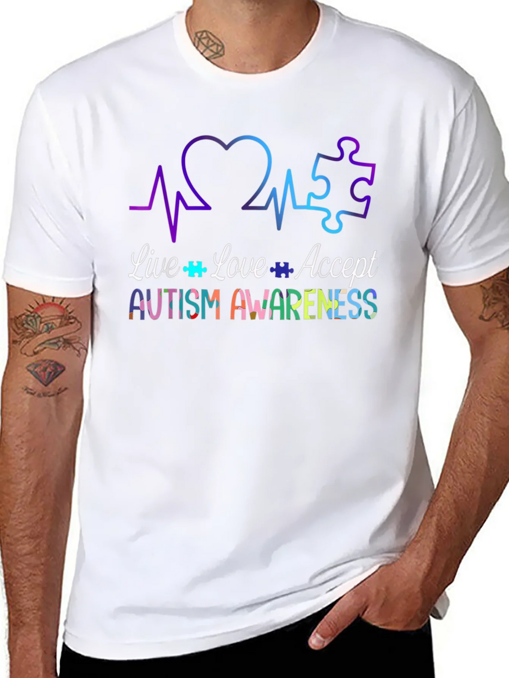 Autism Awareness Tee - Live Love Accept product image 7
