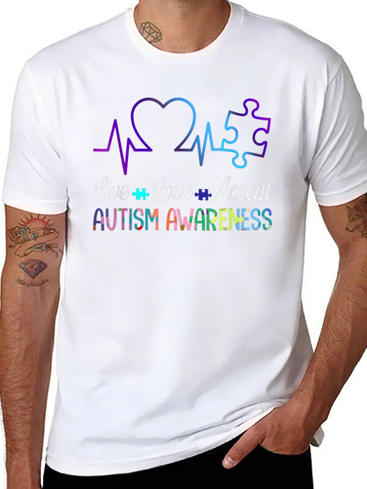 Autism Awareness Tee - Live Love Accept product image 7