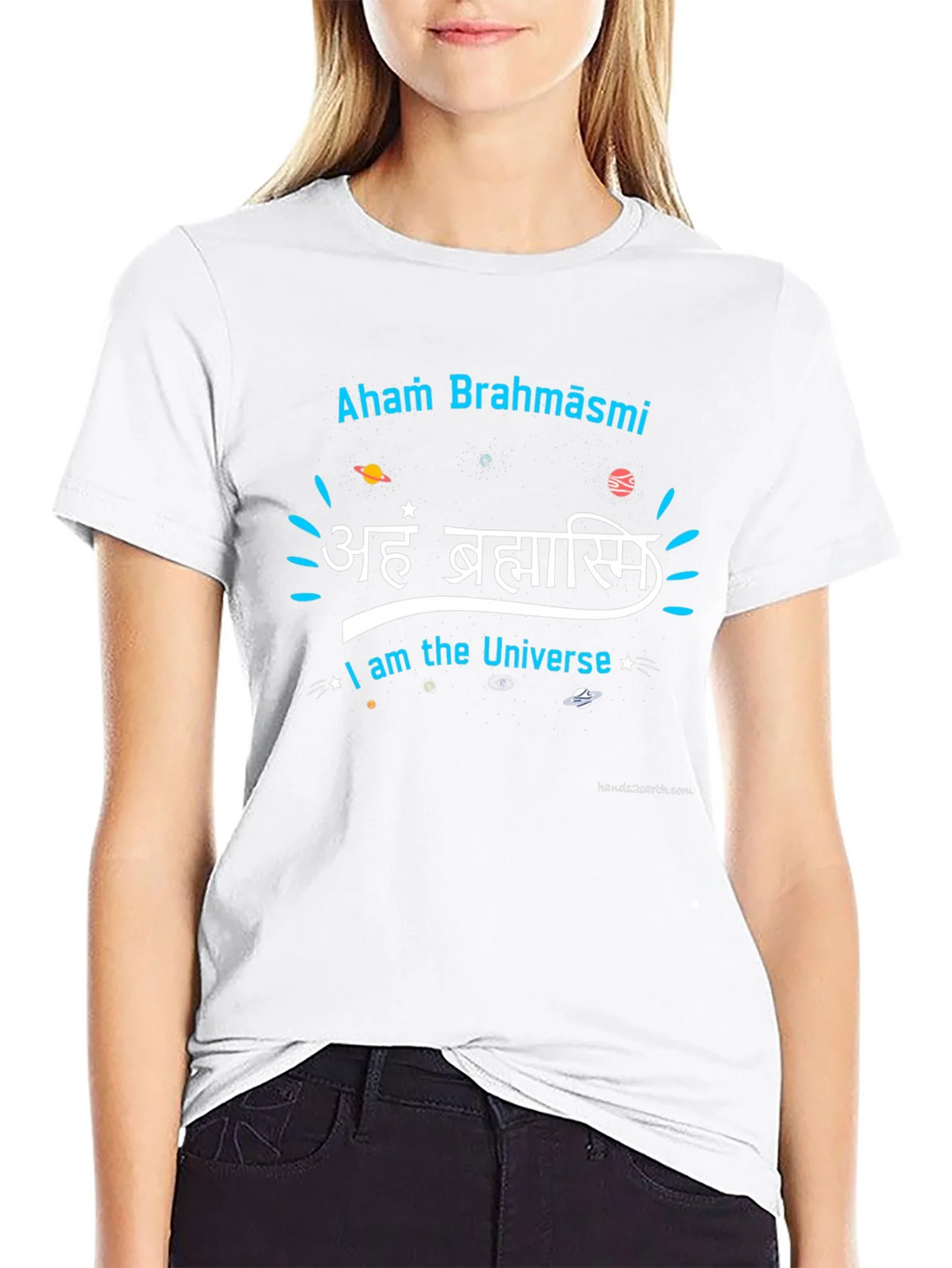 Aham Brahmāsmi Universe Black Graphic T-Shirt product image 8