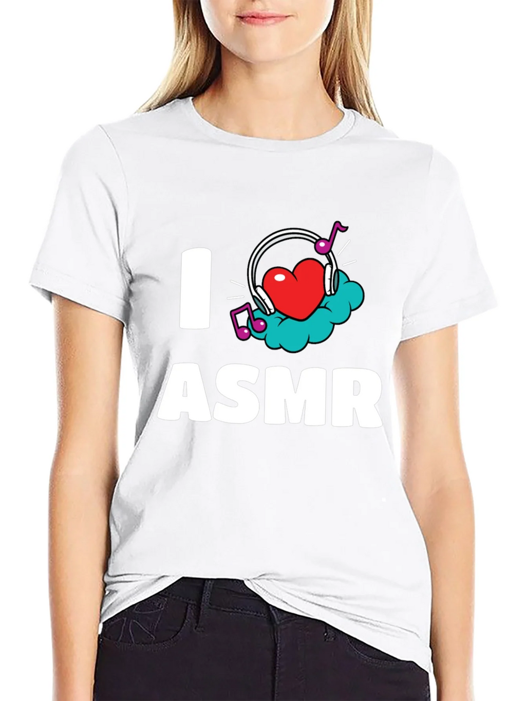 I Love ASMR T-Shirt - Black Graphic Tee product image 8