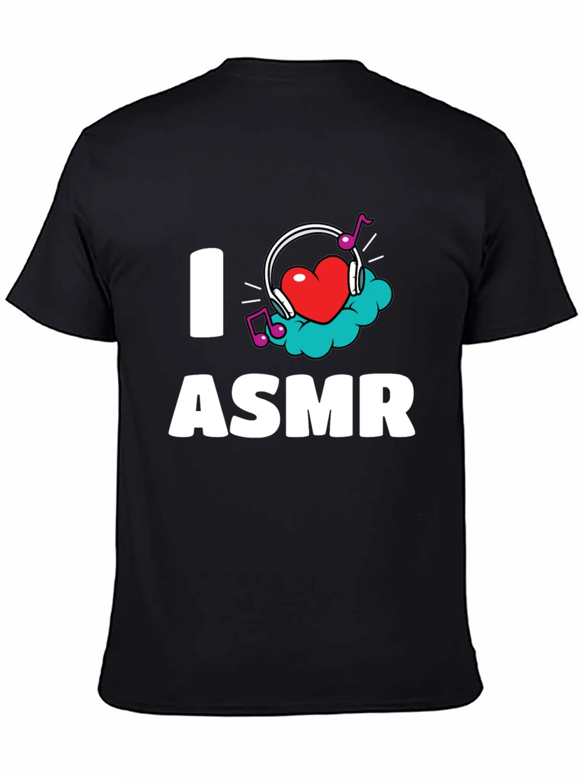 I Love ASMR T-Shirt - Black Graphic Tee product image 4