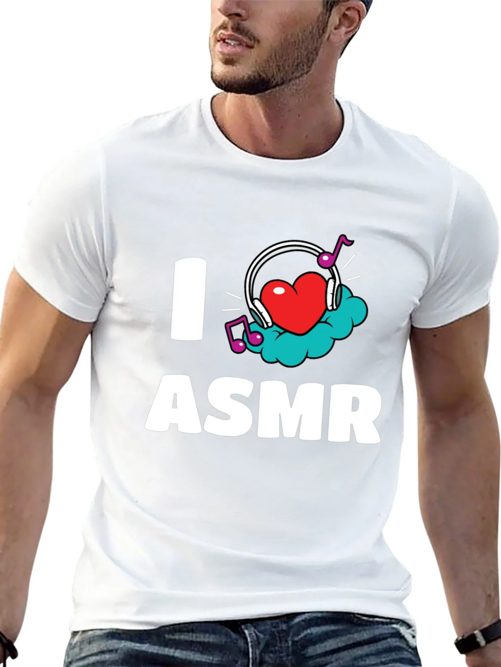 I Love ASMR T-Shirt - Black Graphic Tee product image 12
