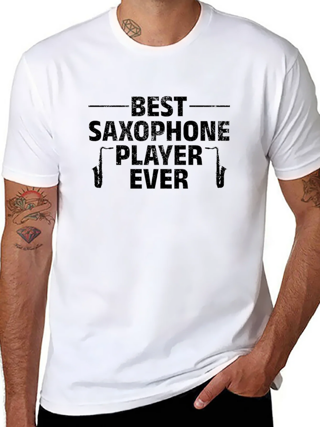 Best Saxophone Player Ever T-Shirt - Black product image 7