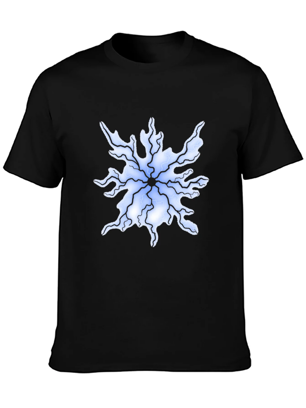 Abstract Lightning Bolt Graphic Tee - Black product image 3