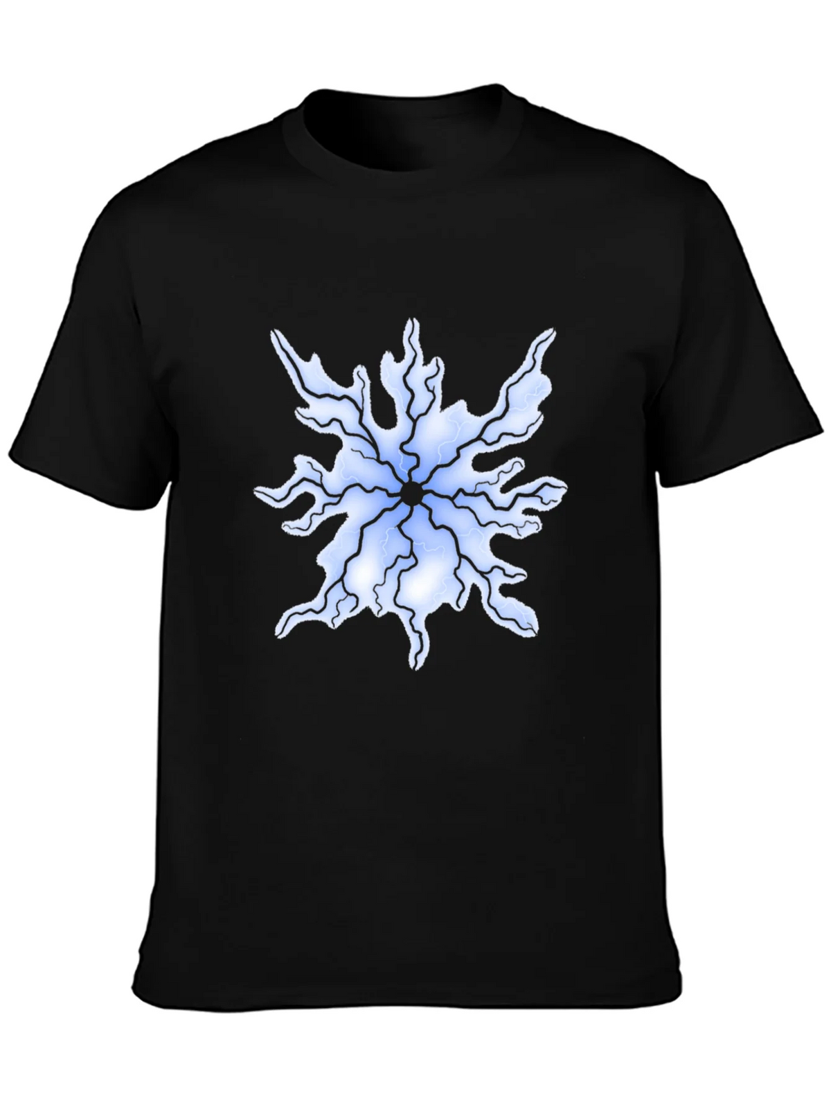 Abstract Lightning Bolt Graphic Tee - Black product image 3