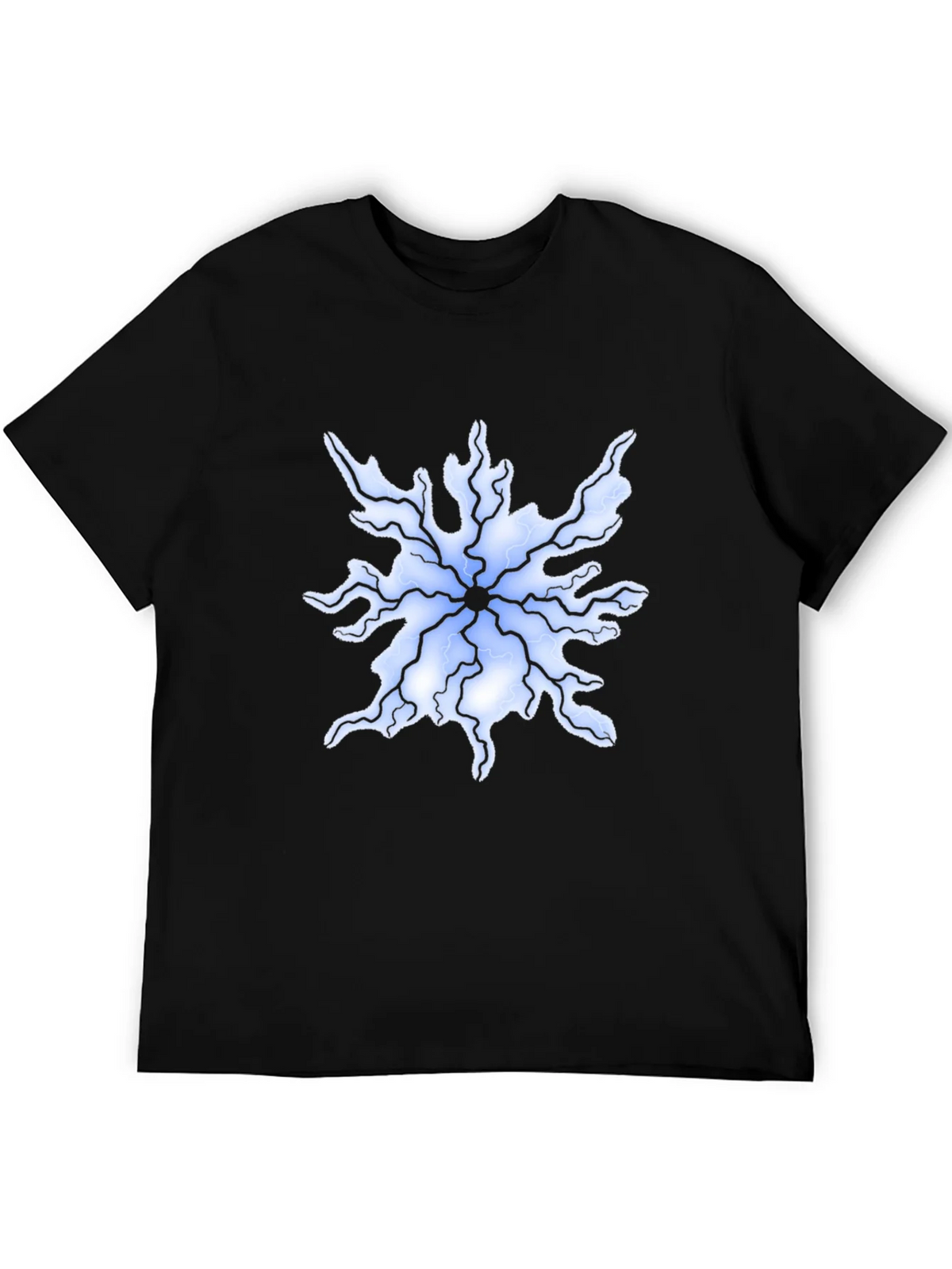 Abstract Lightning Bolt Graphic Tee - Black product image 5