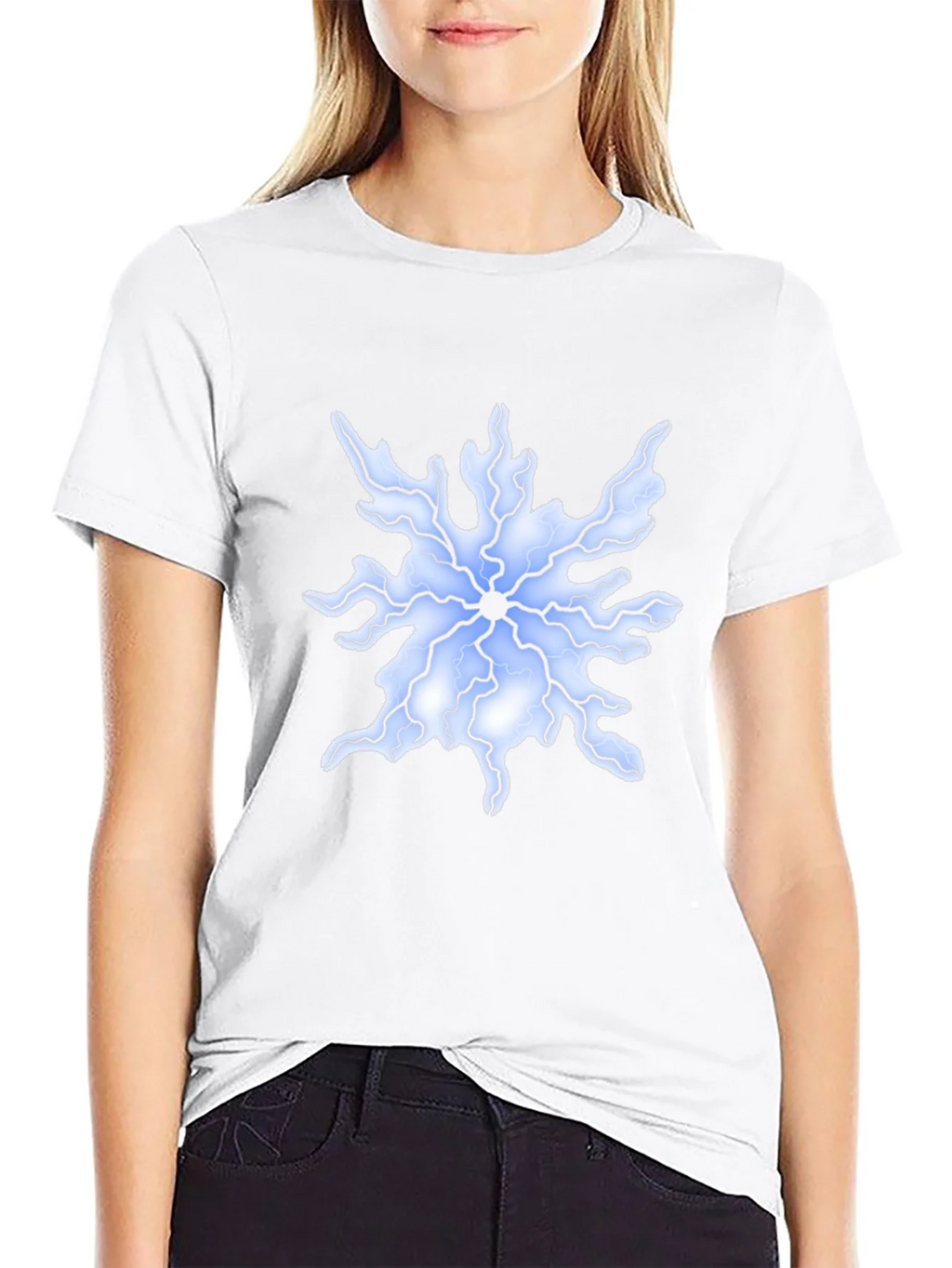 Abstract Lightning Bolt Graphic Tee - Black product image 8