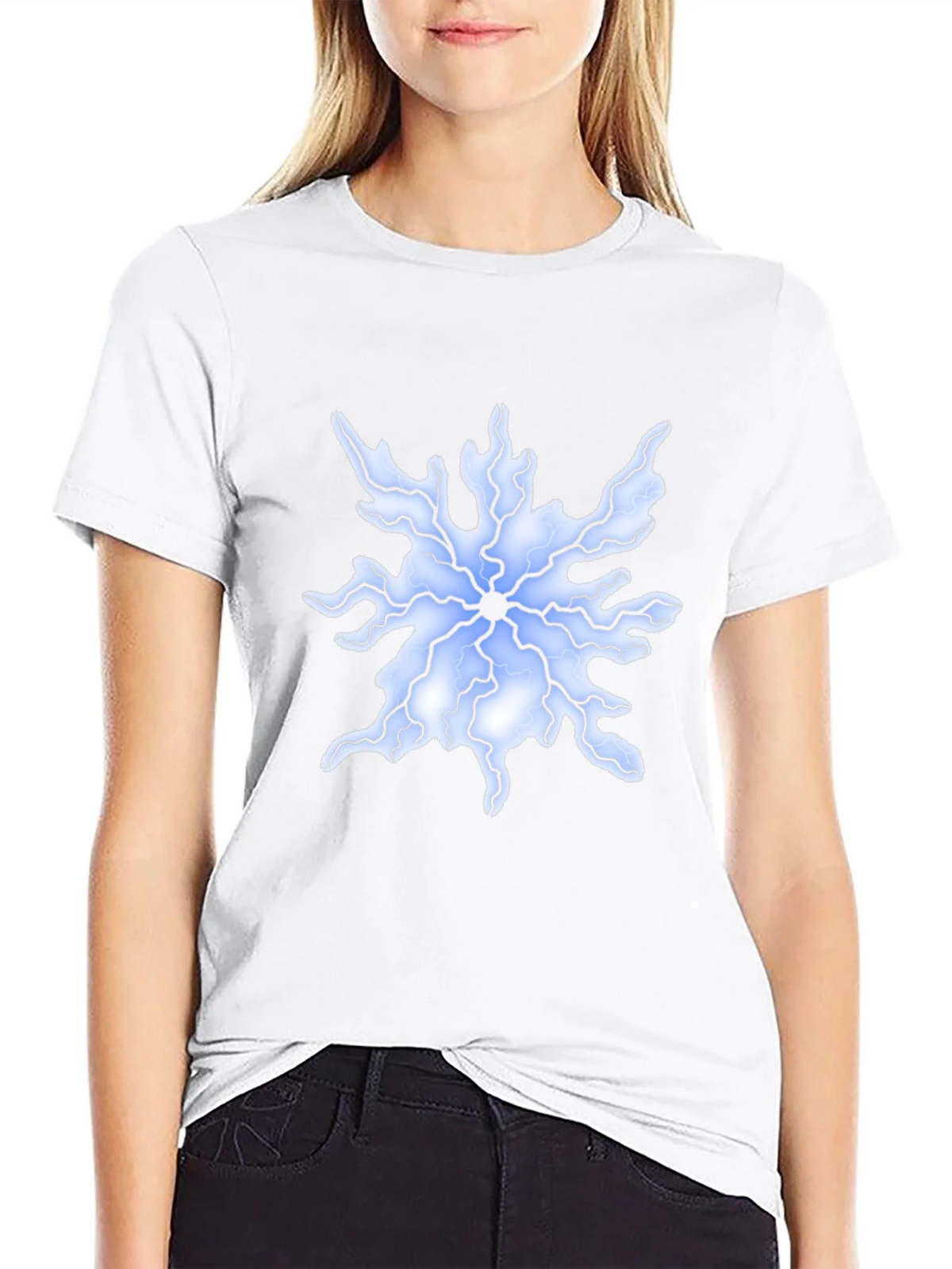 Abstract Lightning Bolt Graphic Tee - Black product image 8