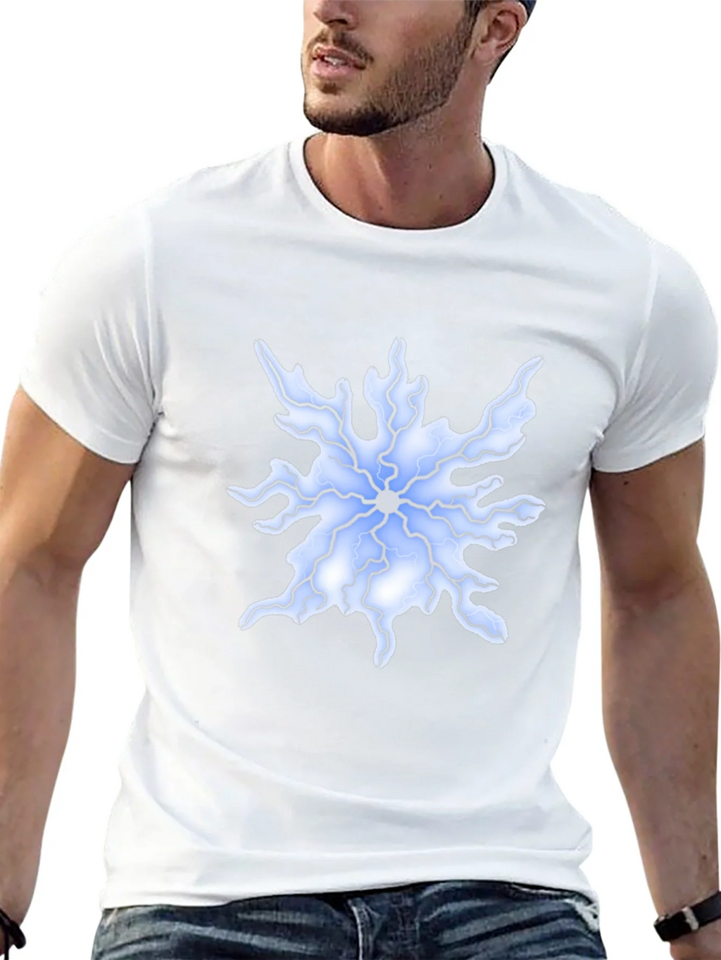 Abstract Lightning Bolt Graphic Tee - Black product image 12