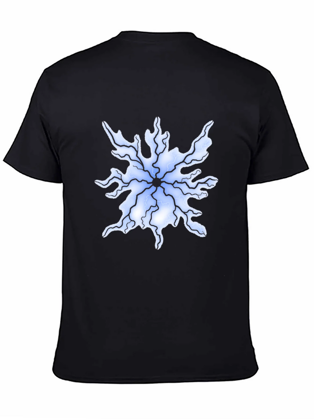 Abstract Lightning Bolt Graphic Tee - Black product image 4