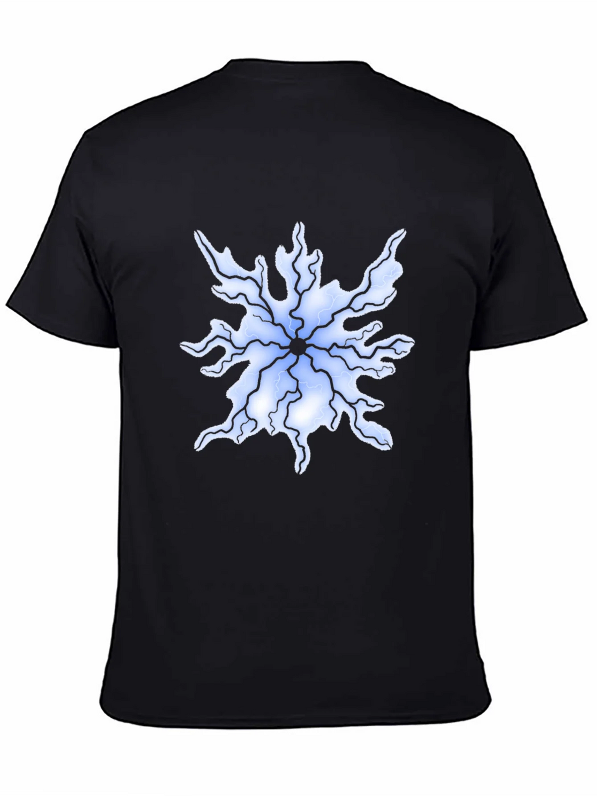 Abstract Lightning Bolt Graphic Tee - Black product image 4