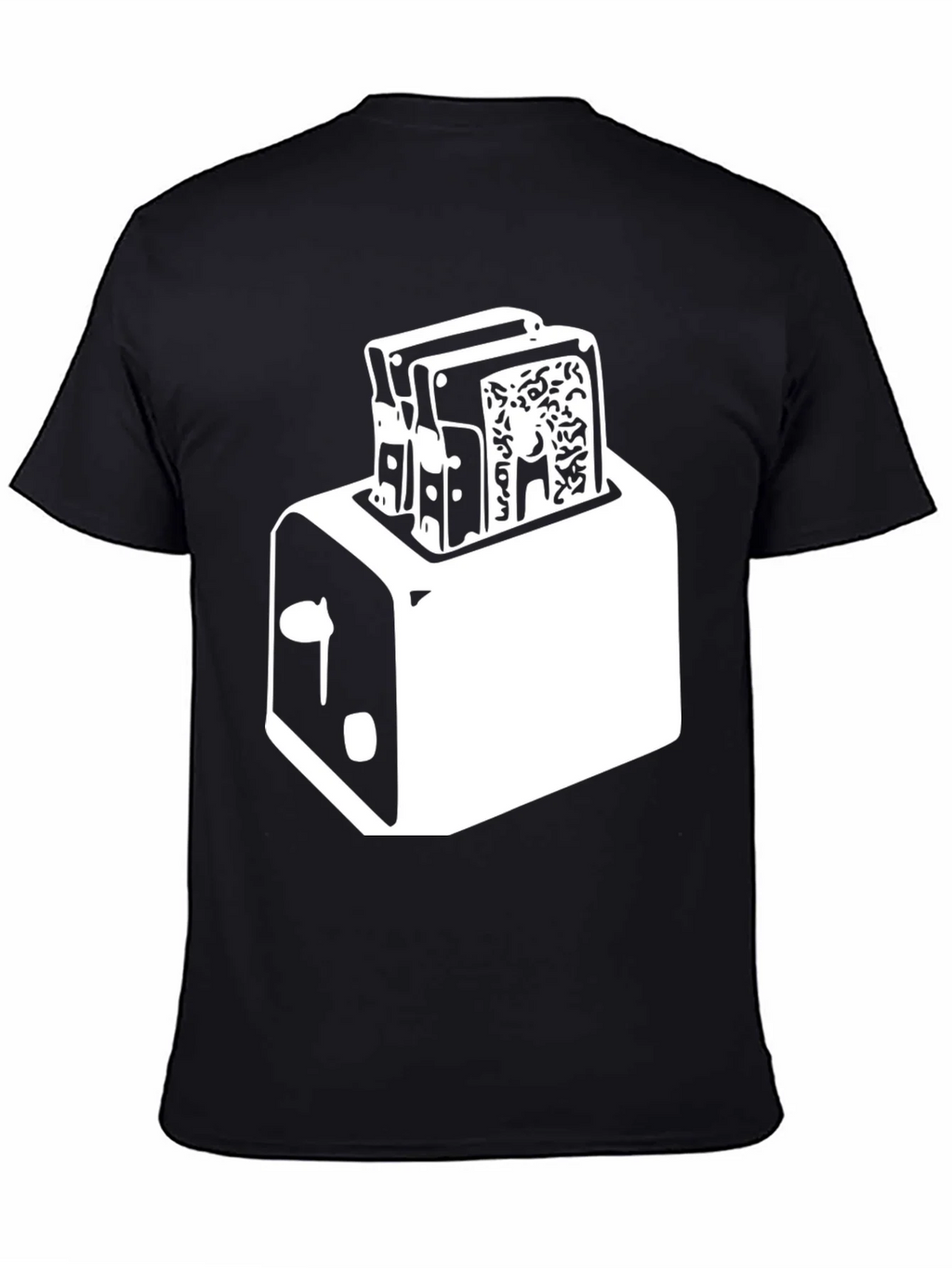 Toaster Graphic Tee - Crisp Black Cotton Blend product image 3