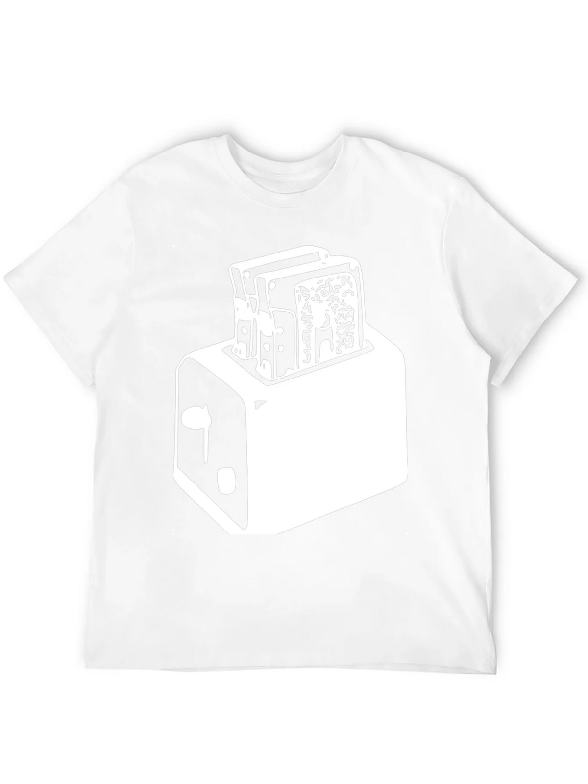 Toaster Graphic Tee - Crisp Black Cotton Blend product image 7