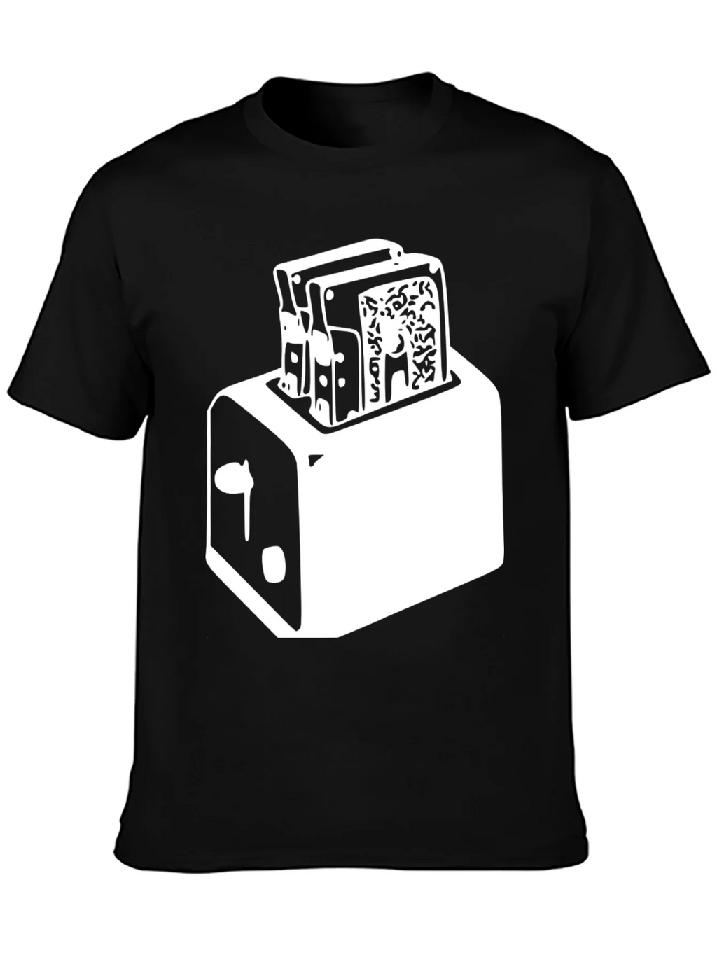 Toaster Graphic Tee - Crisp Black Cotton Blend product image 2