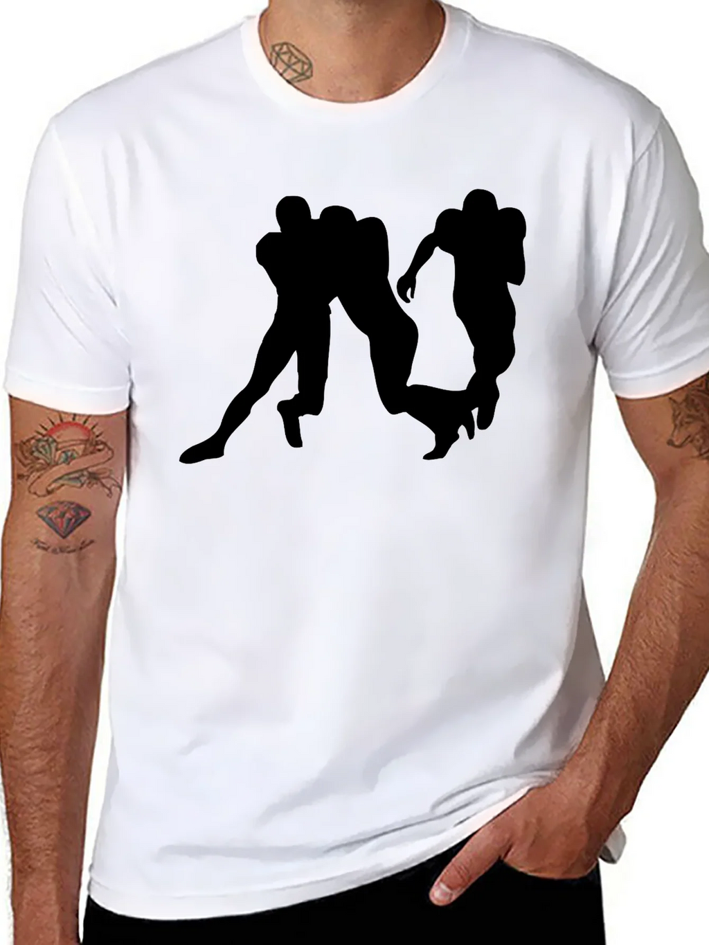 Football Silhouette Graphic T-Shirt product image 6