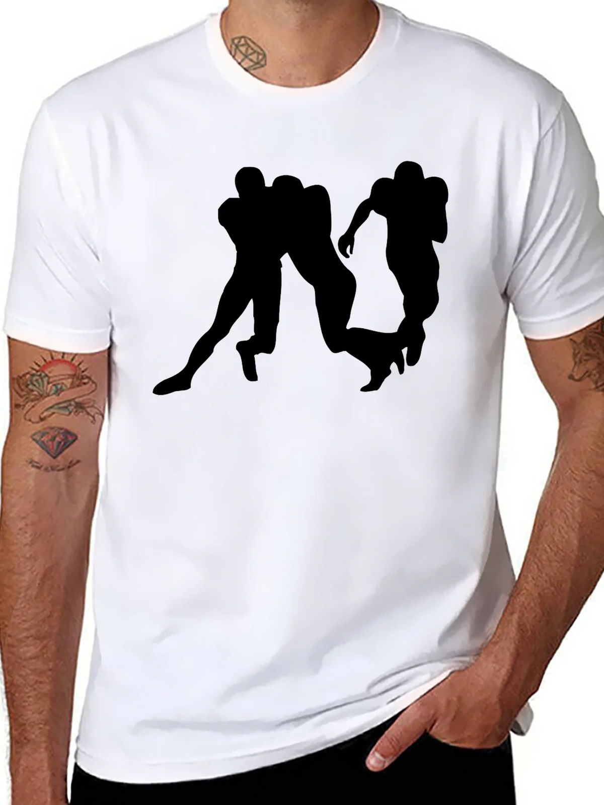 Football Silhouette Graphic T-Shirt product image 6