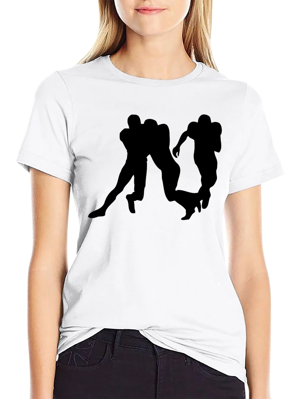 Football Silhouette Graphic T-Shirt product image 7
