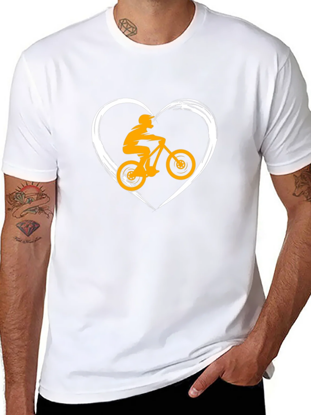 Mountain Bike Heart T-Shirt - Black product image 3