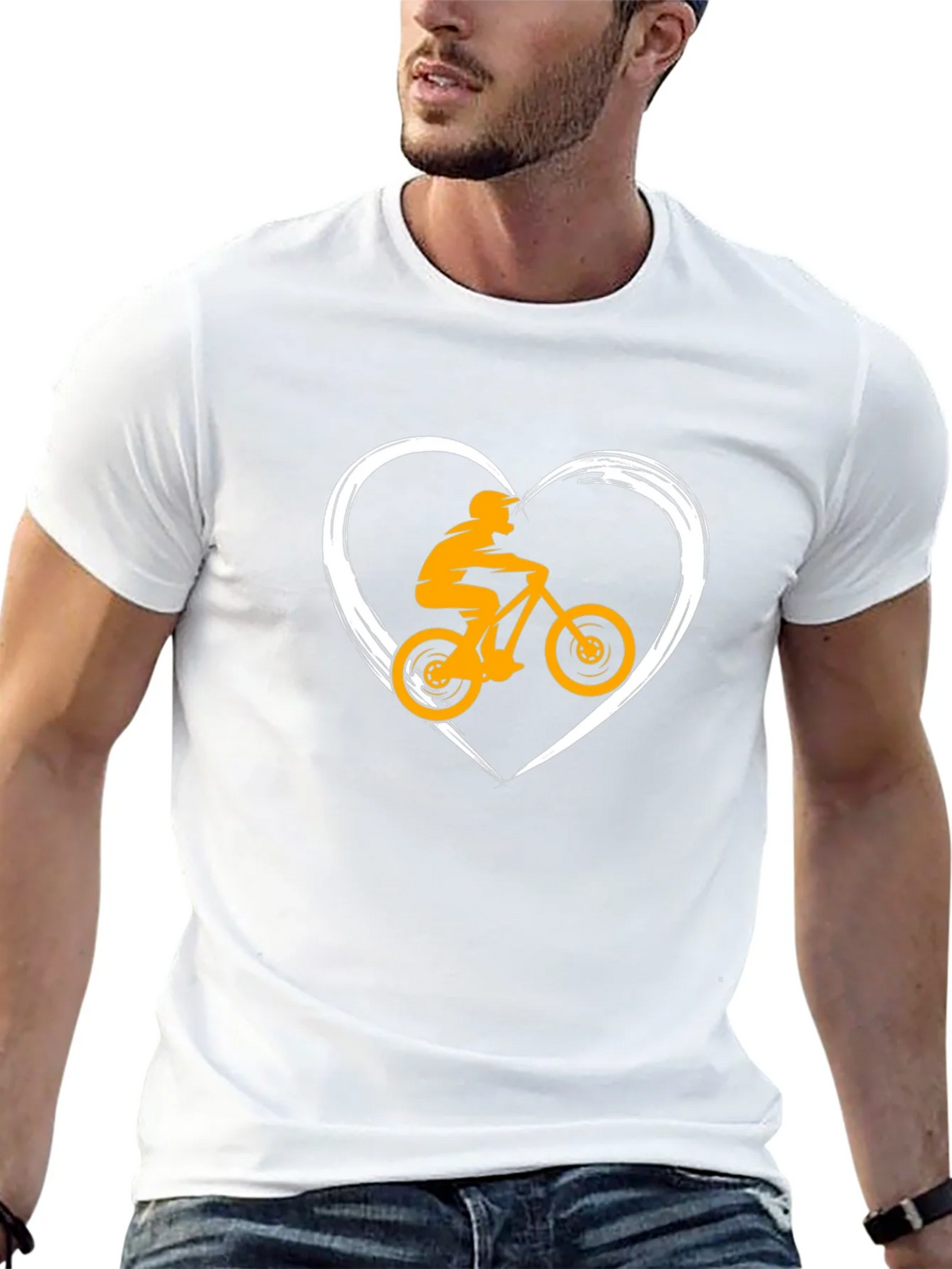 Mountain Bike Heart T-Shirt - Black product image 7