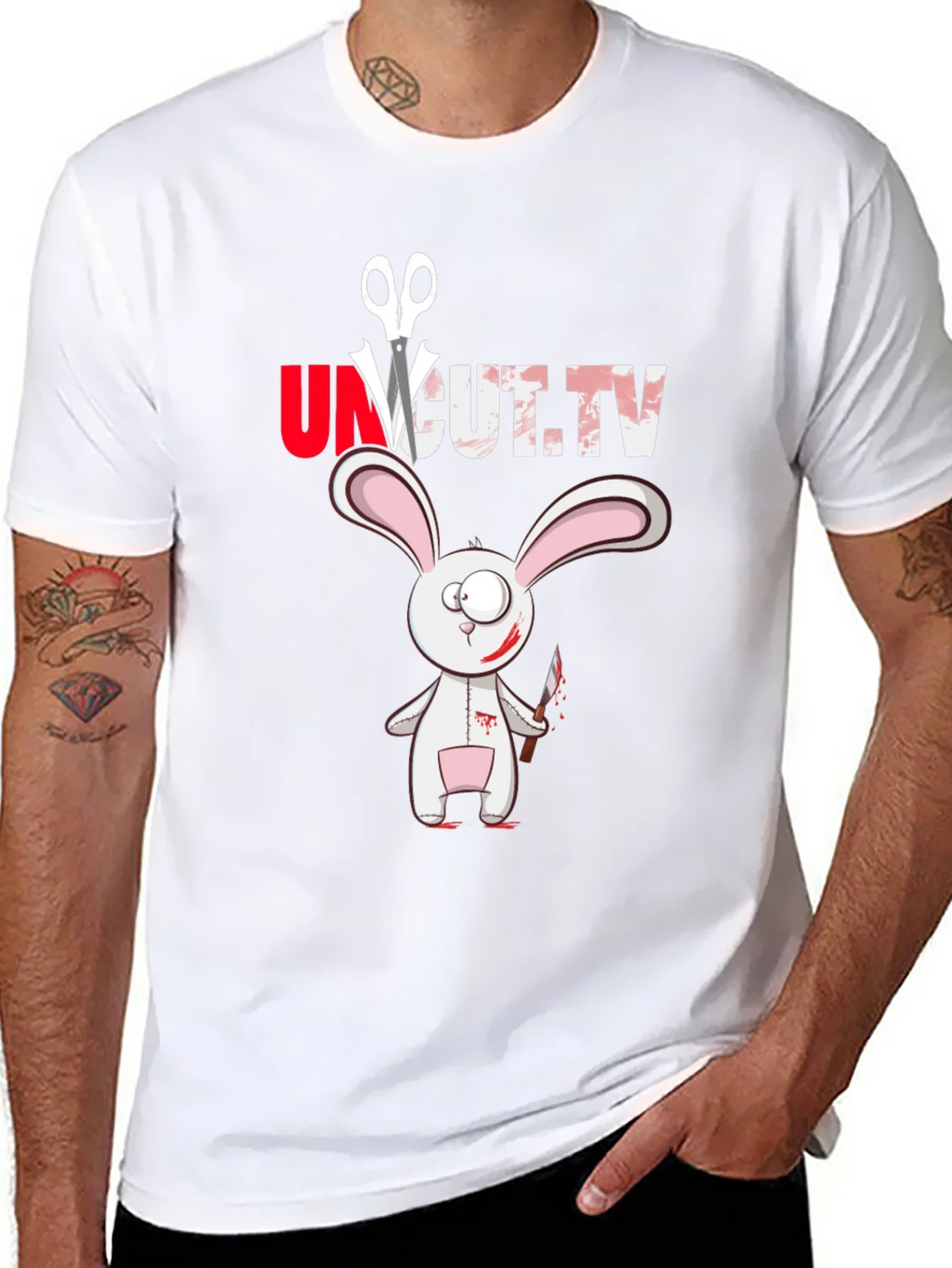 Uncut TV Creepy Bunny T-Shirt product image 7