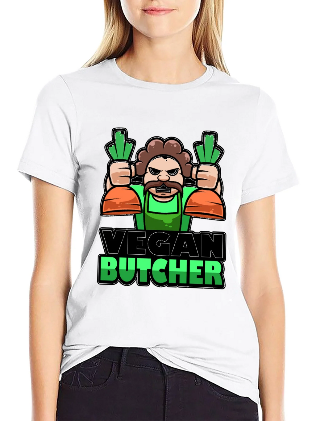 Vegan Butcher T-Shirt - Funny Graphic Tee product image 7