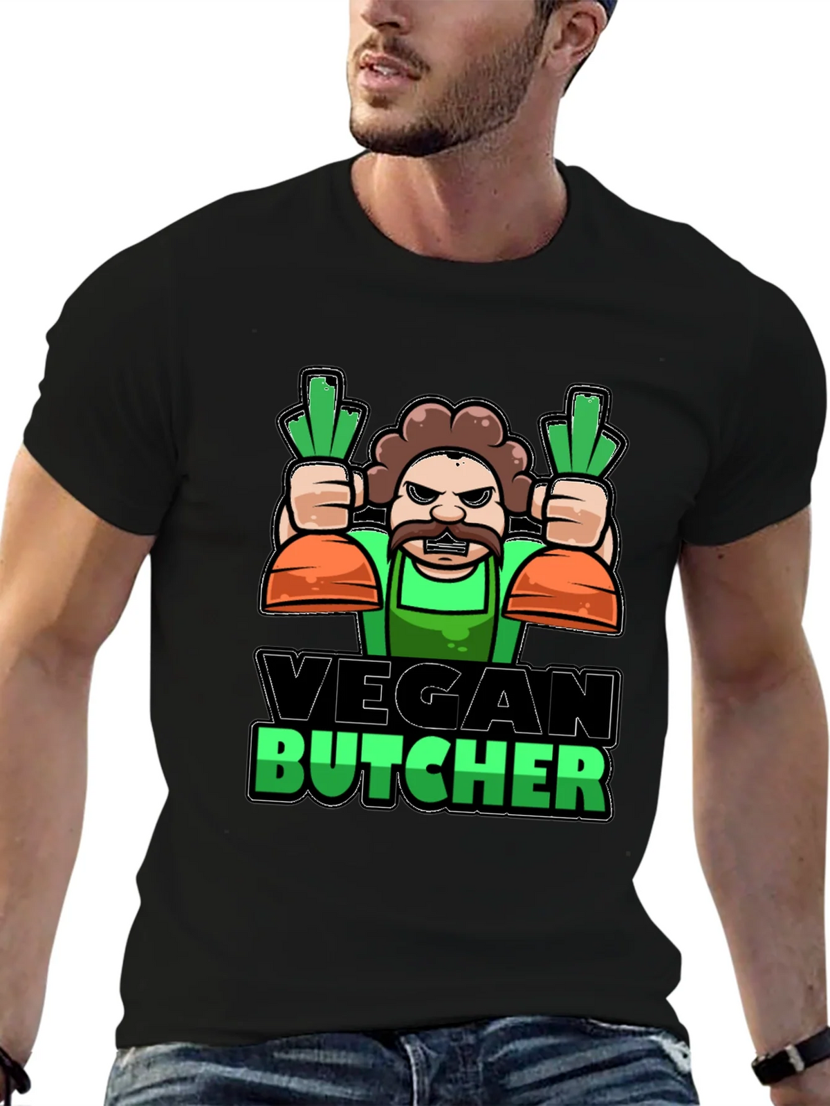 Vegan Butcher T-Shirt - Funny Graphic Tee product image 6