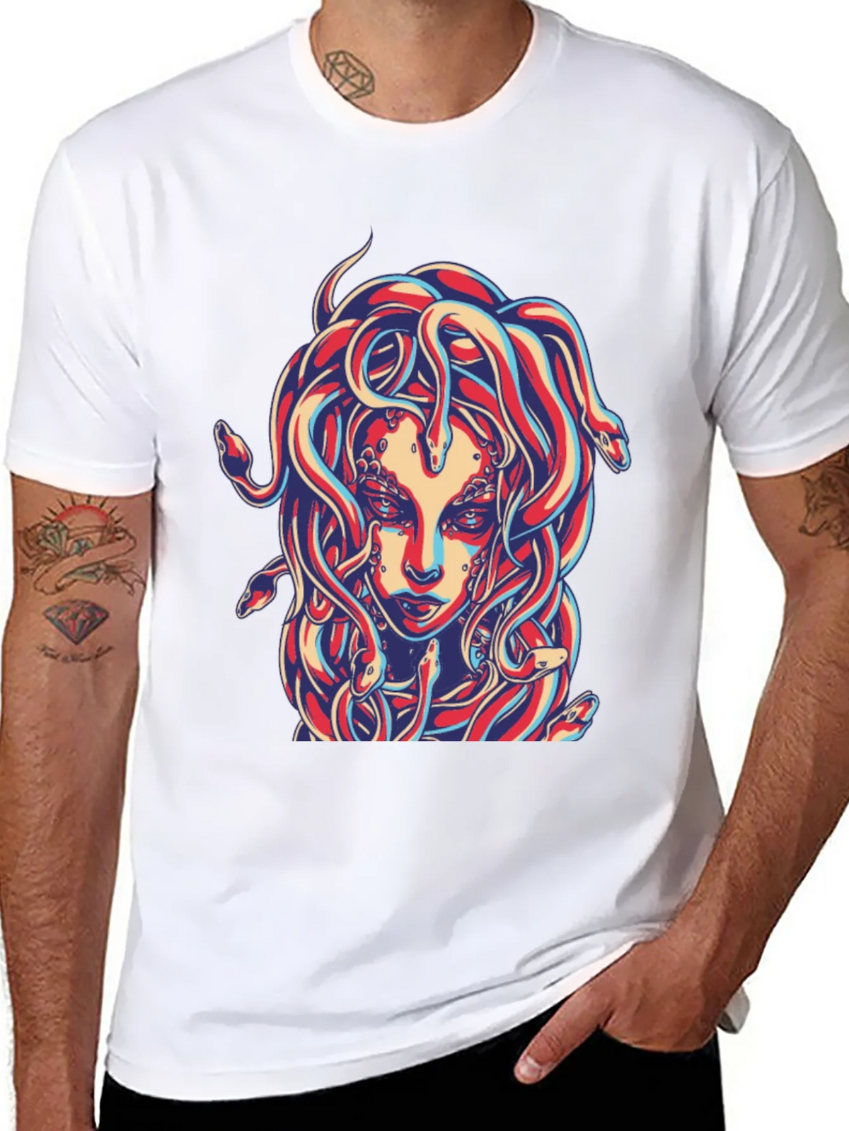 Medusa Graphic Print Black T-Shirt product image 4