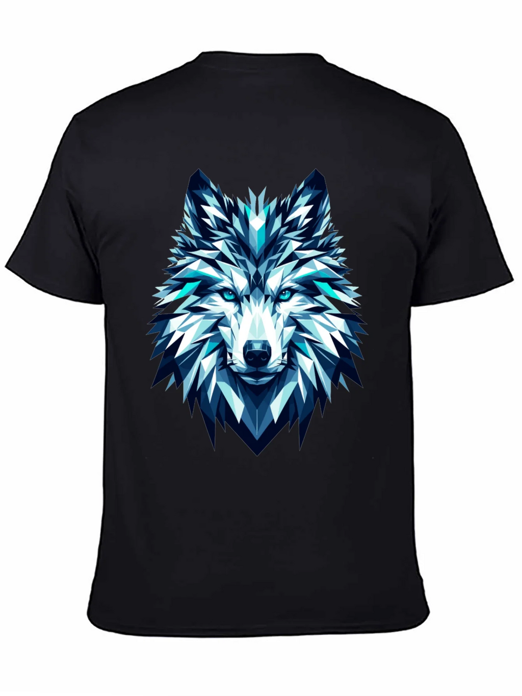 Geometric Wolf Graphic Tee - Modern Art T-Shirt product image 4