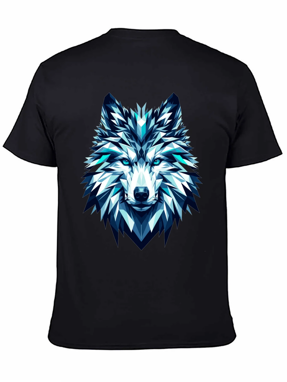 Geometric Wolf Graphic Tee - Modern Art T-Shirt product image 4