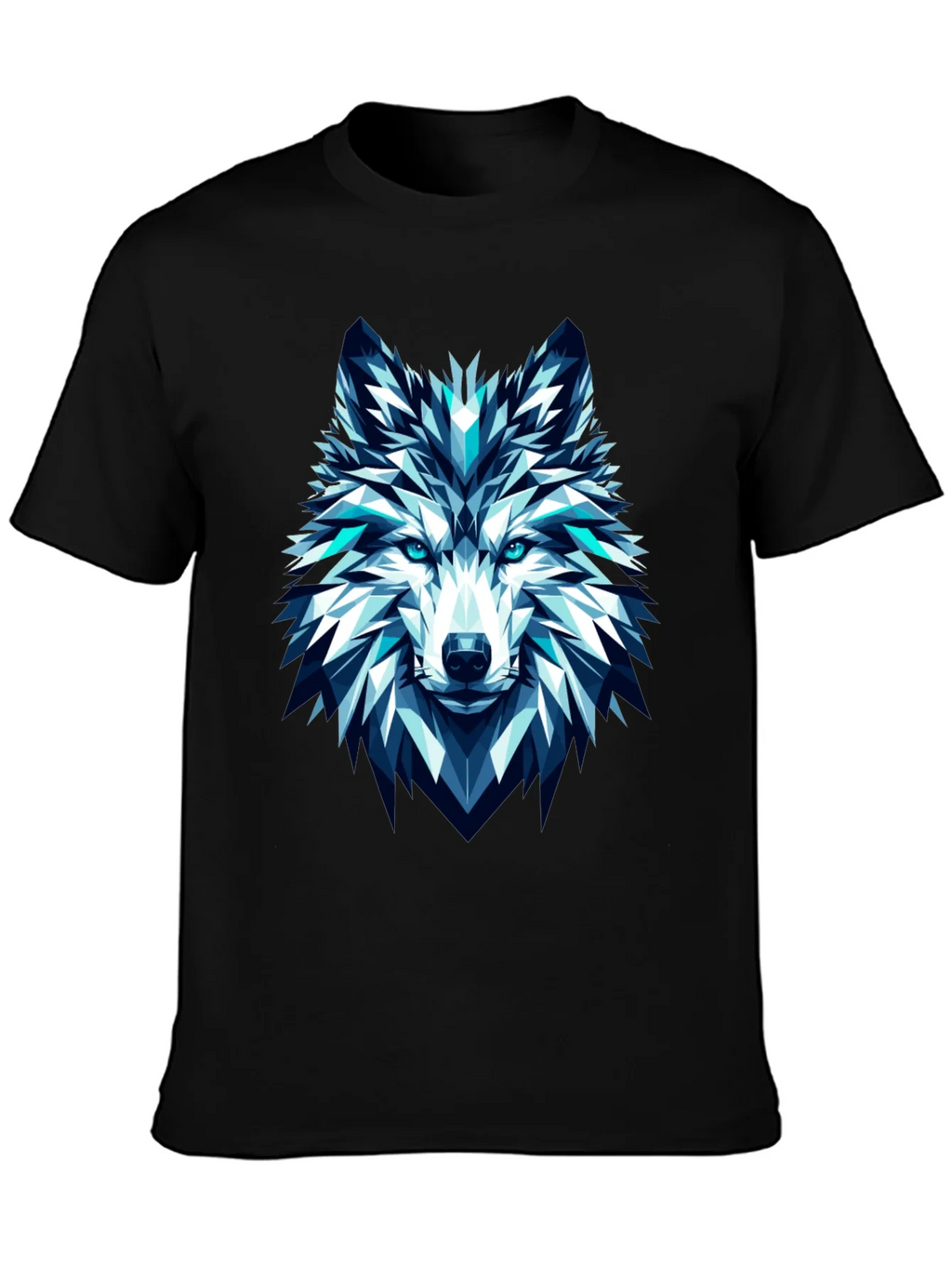 Geometric Wolf Graphic Tee - Modern Art T-Shirt product image 3