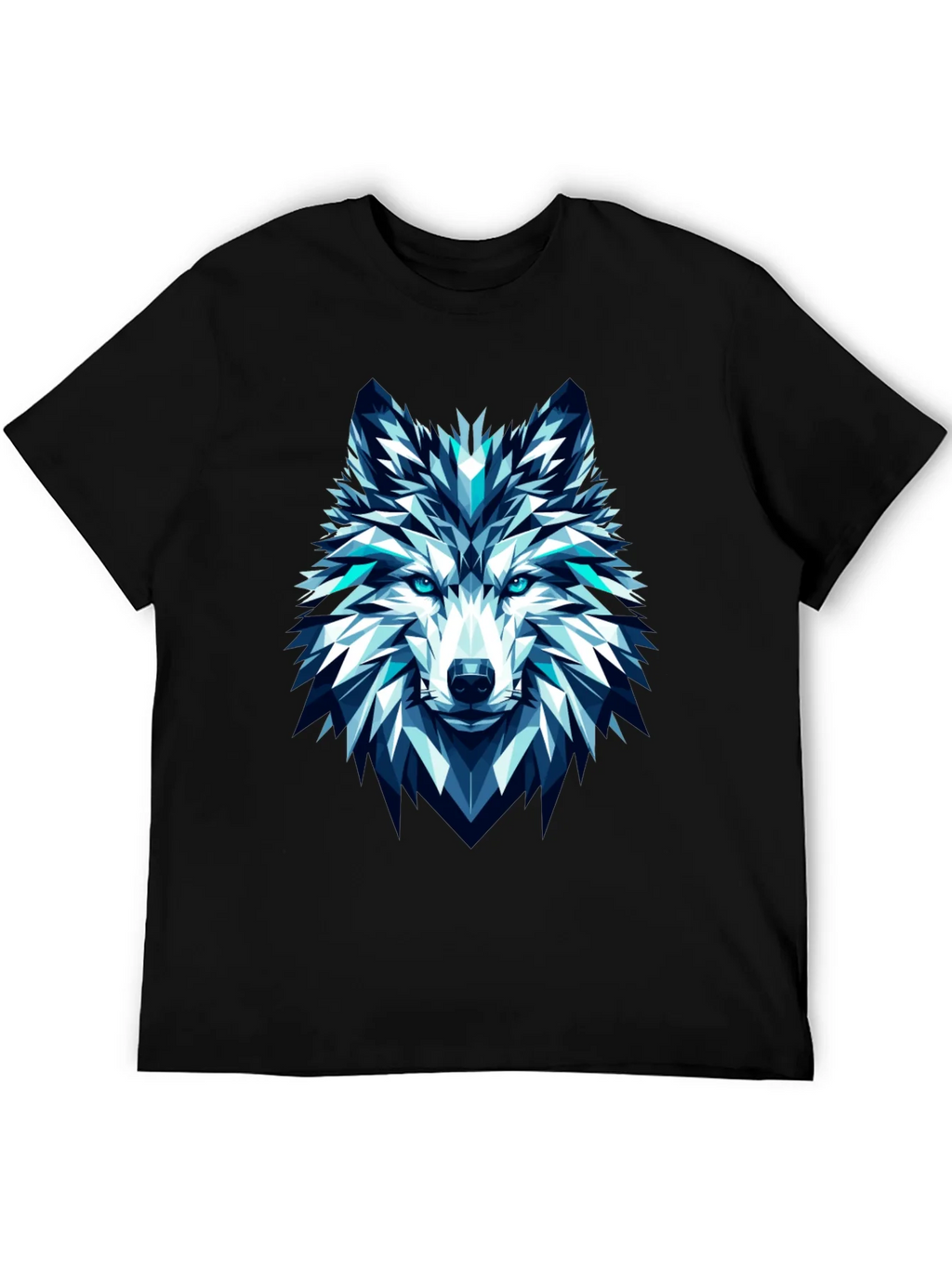 Geometric Wolf Graphic Tee - Modern Art T-Shirt product image 5