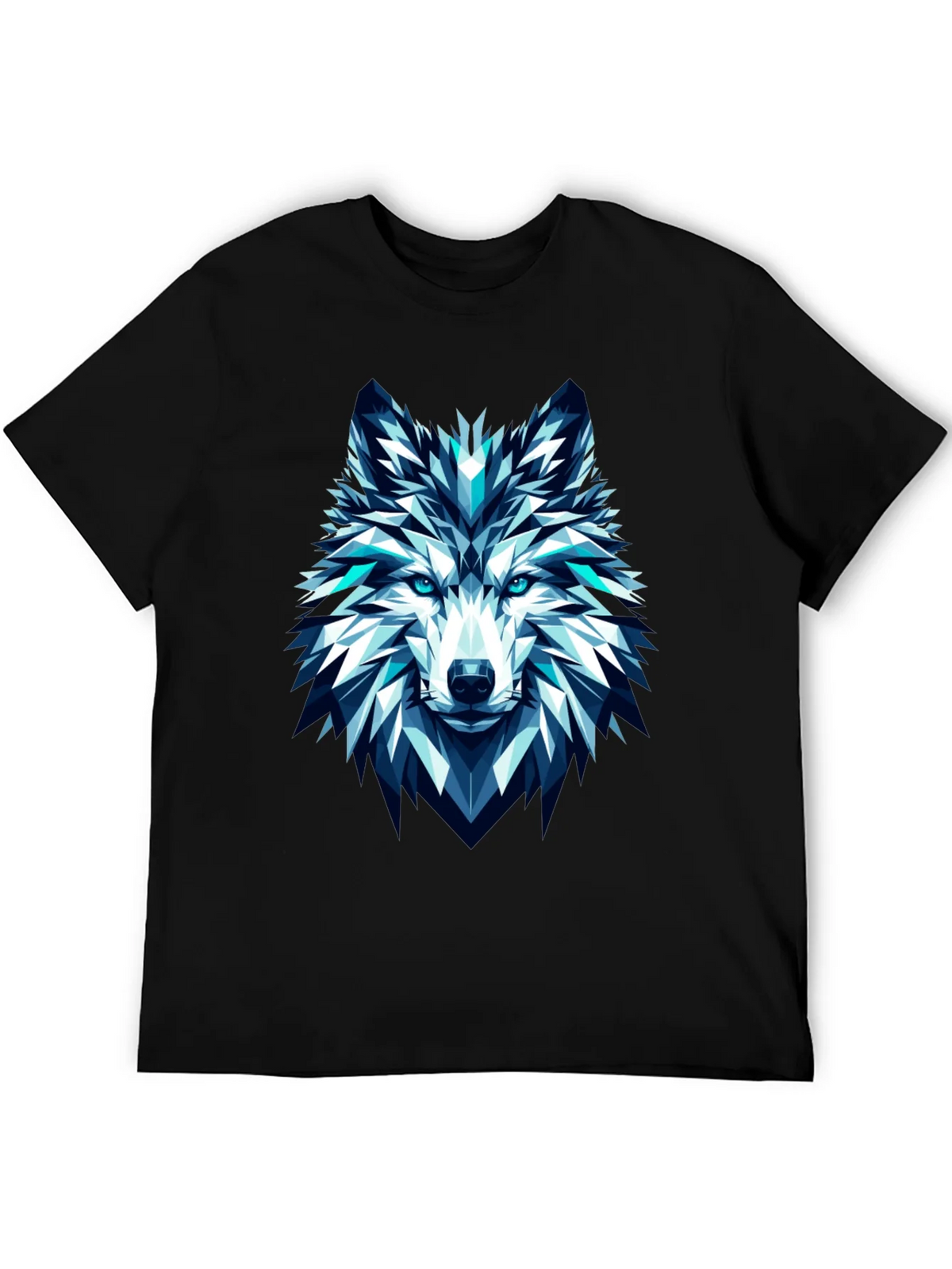 Geometric Wolf Graphic Tee - Modern Art T-Shirt product image 5