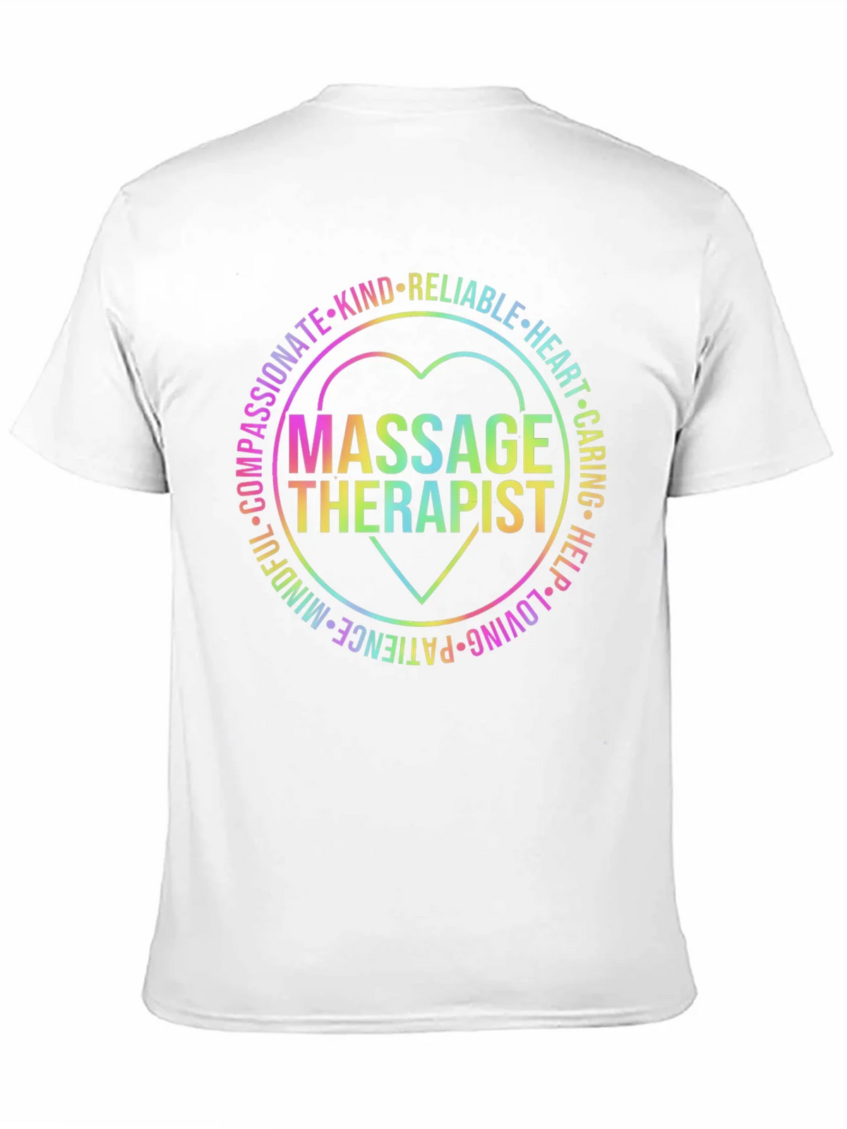 Massage Therapist Rainbow Heart Graphic T-Shirt product image 10