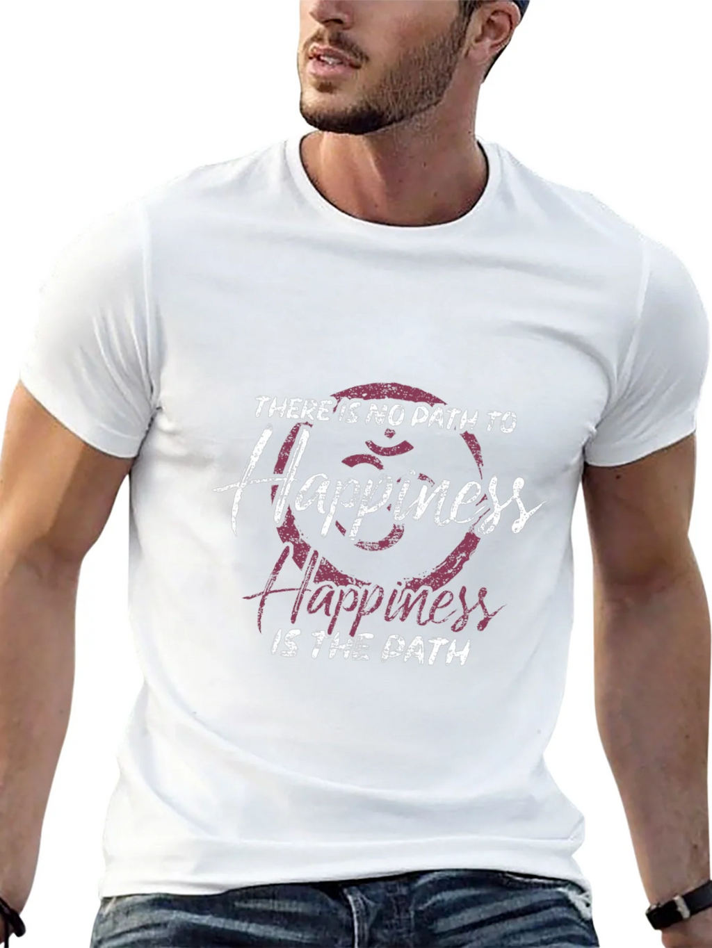 Happiness Path Graphic Tee - Black Casual Shirt product image 12