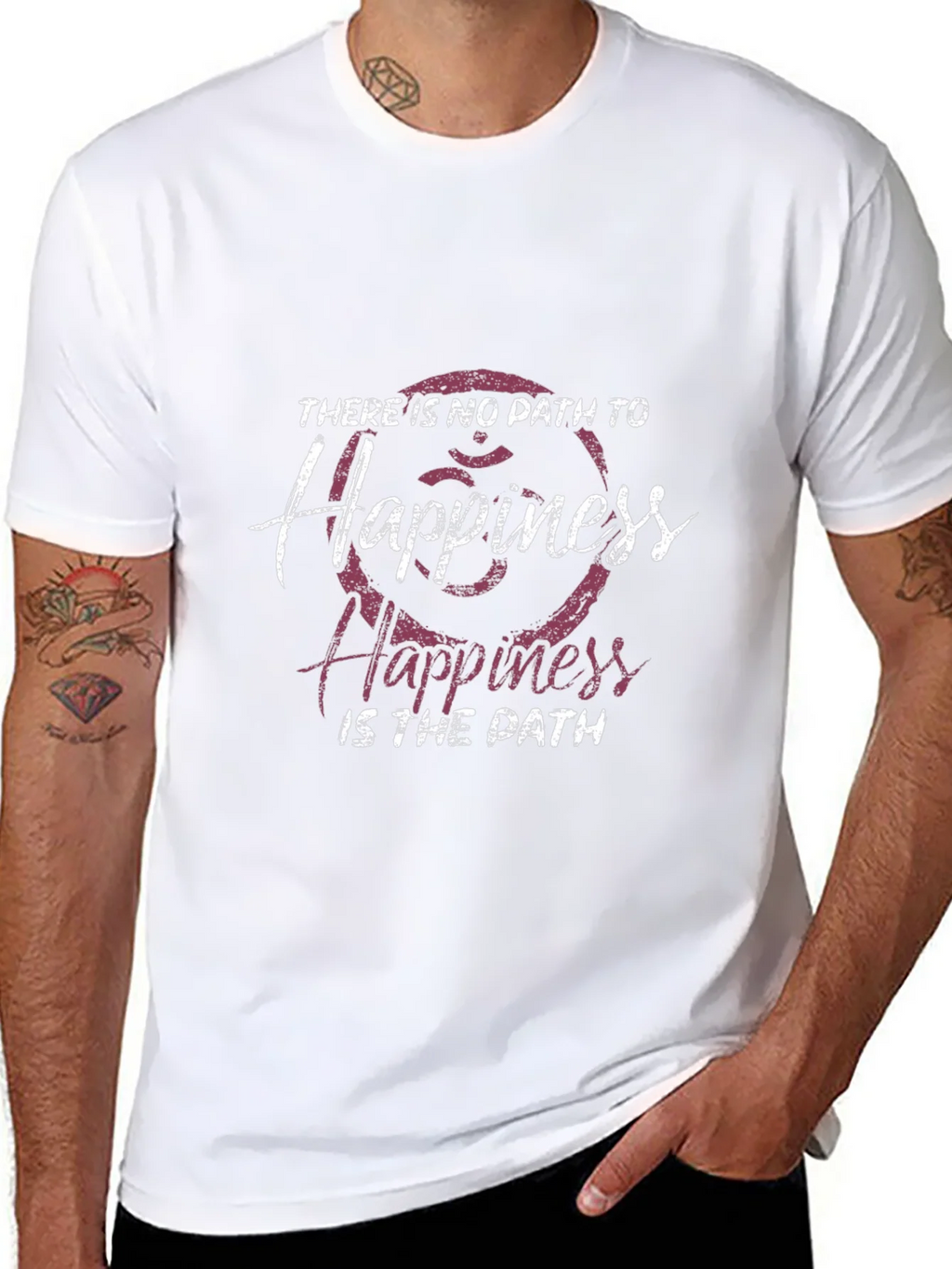 Happiness Path Graphic Tee - Black Casual Shirt product image 7