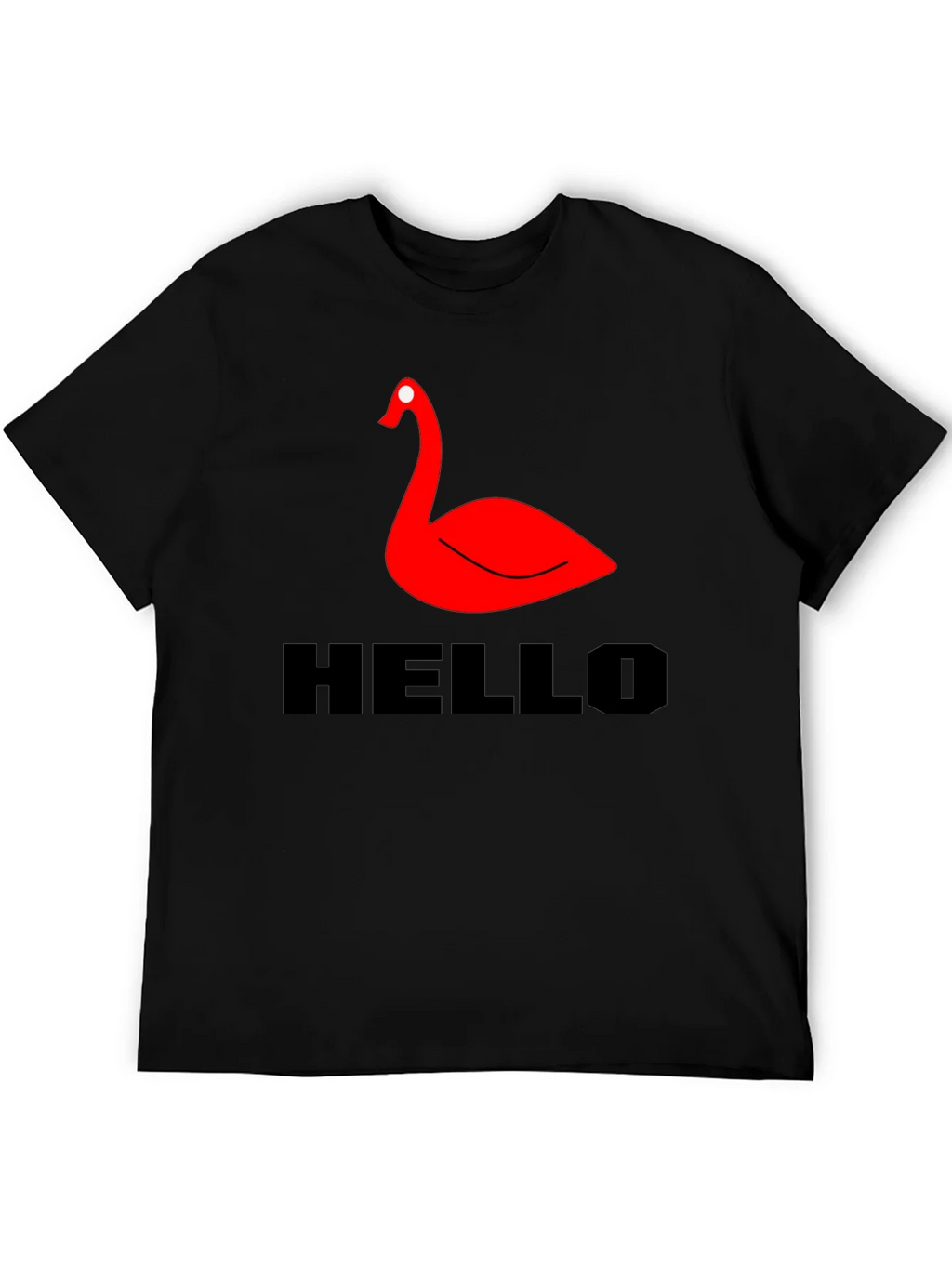 Red Swan Graphic Tee - Black Casual T-Shirt product image 5