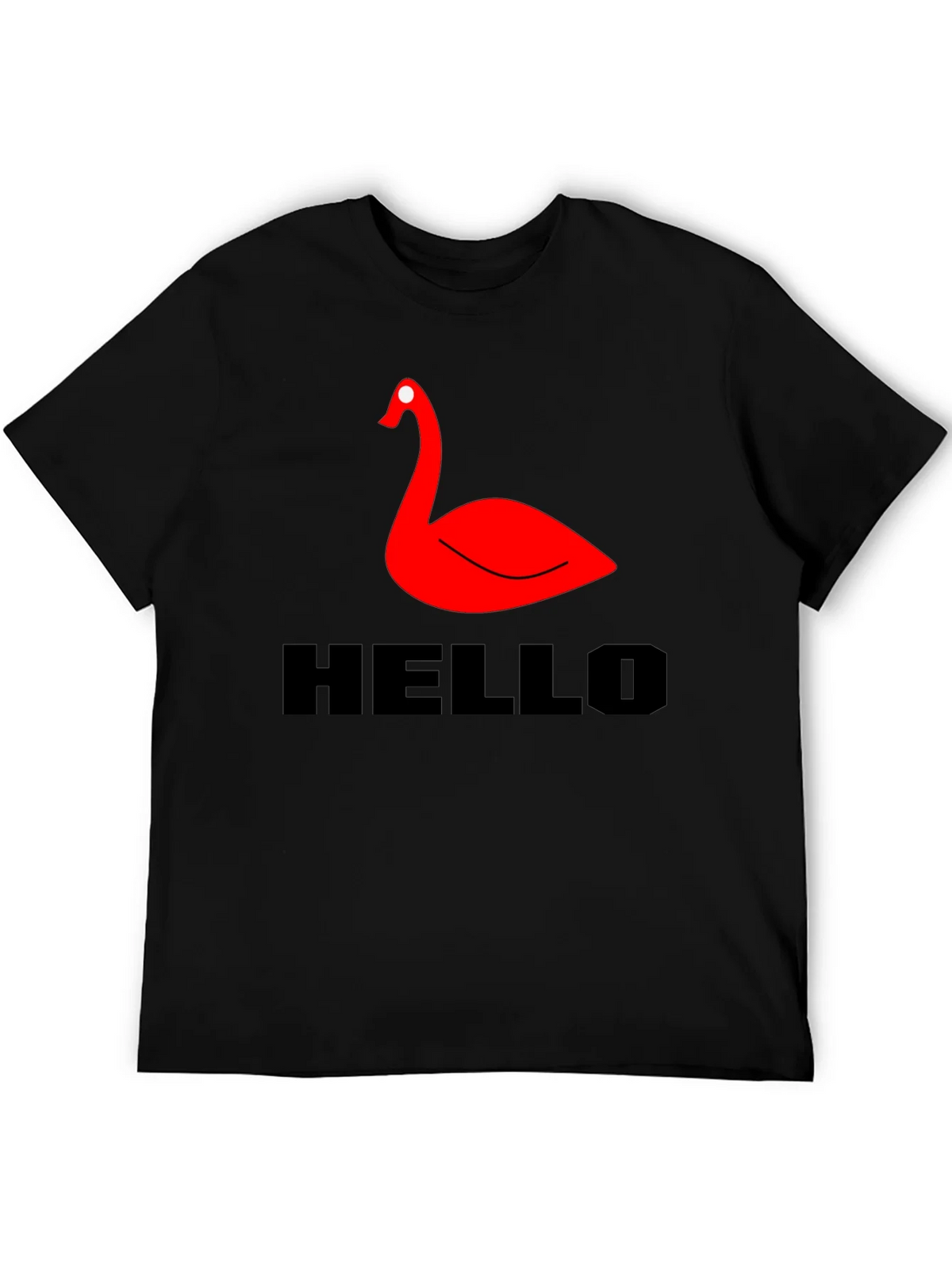 Red Swan Graphic Tee - Black Casual T-Shirt product image 5