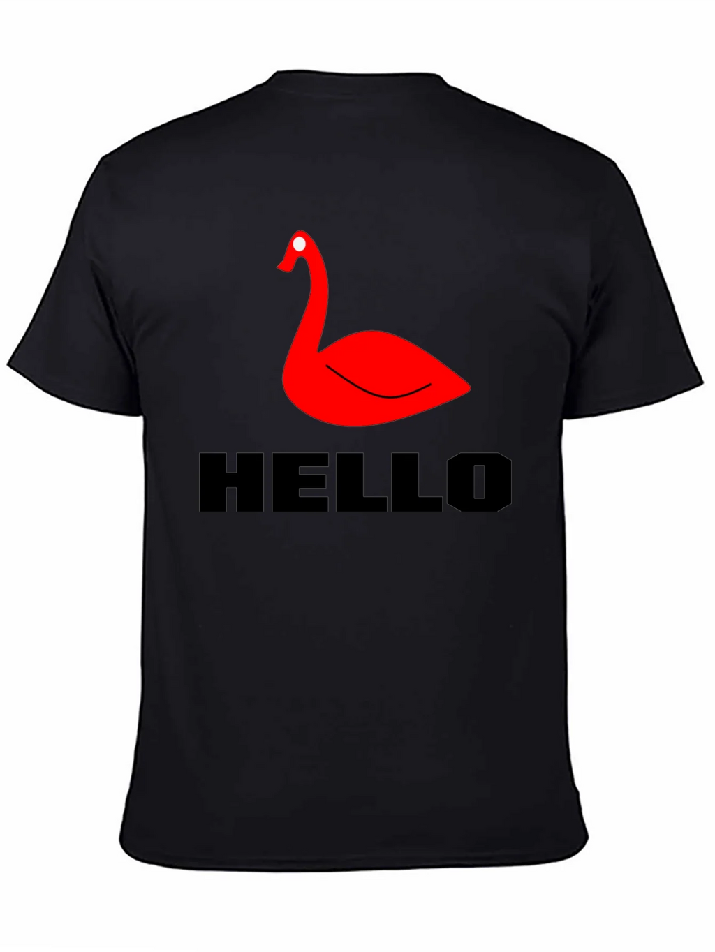 Red Swan Graphic Tee - Black Casual T-Shirt product image 4