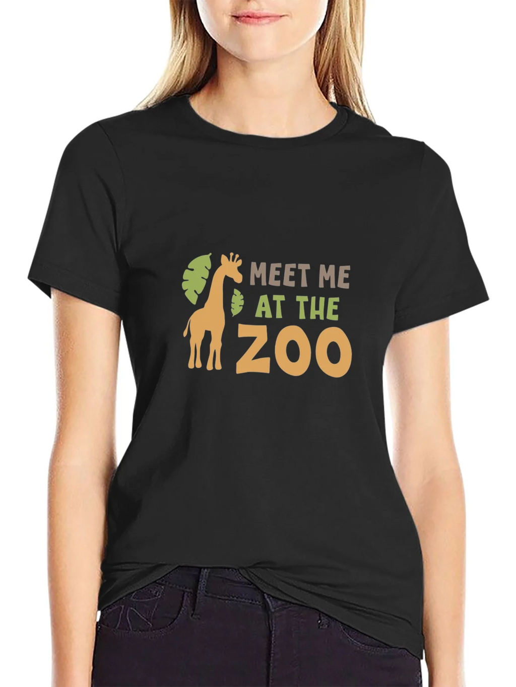 Meet Me at the Zoo Black Graphic T-Shirt product image 2