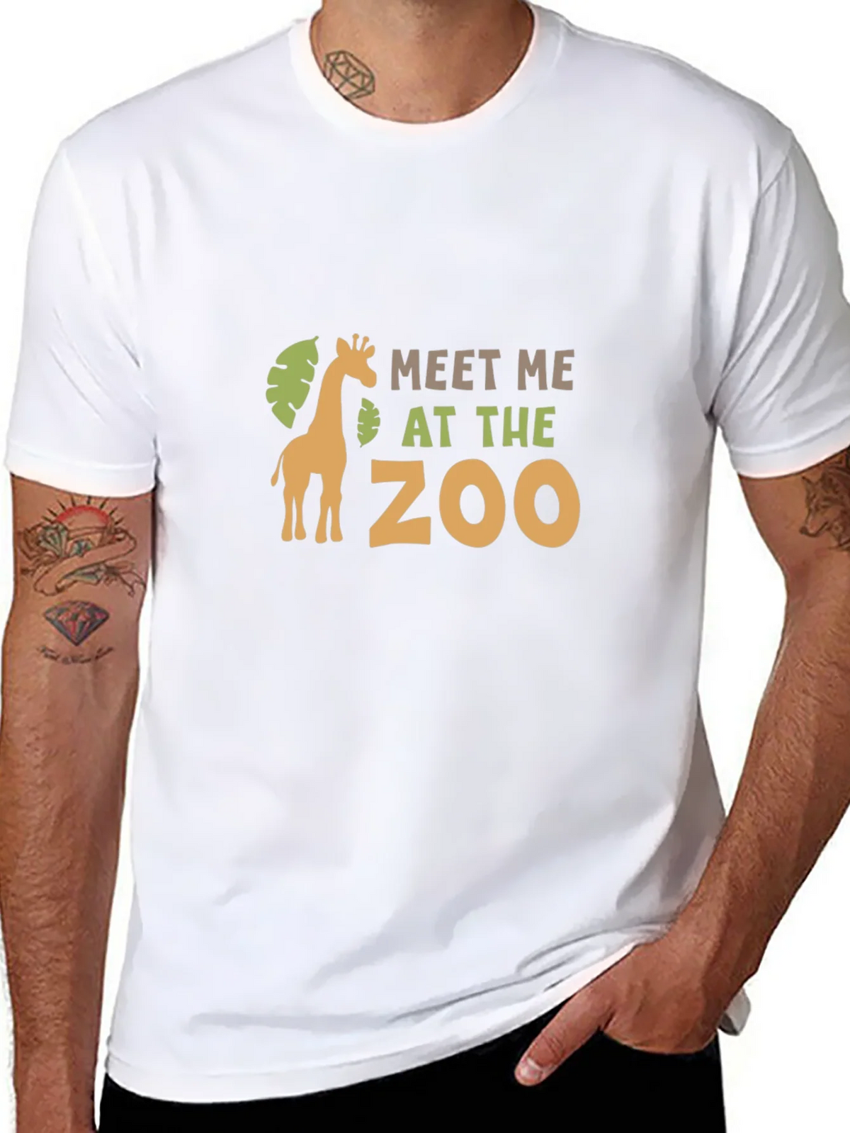 Meet Me at the Zoo Black Graphic T-Shirt product image 7