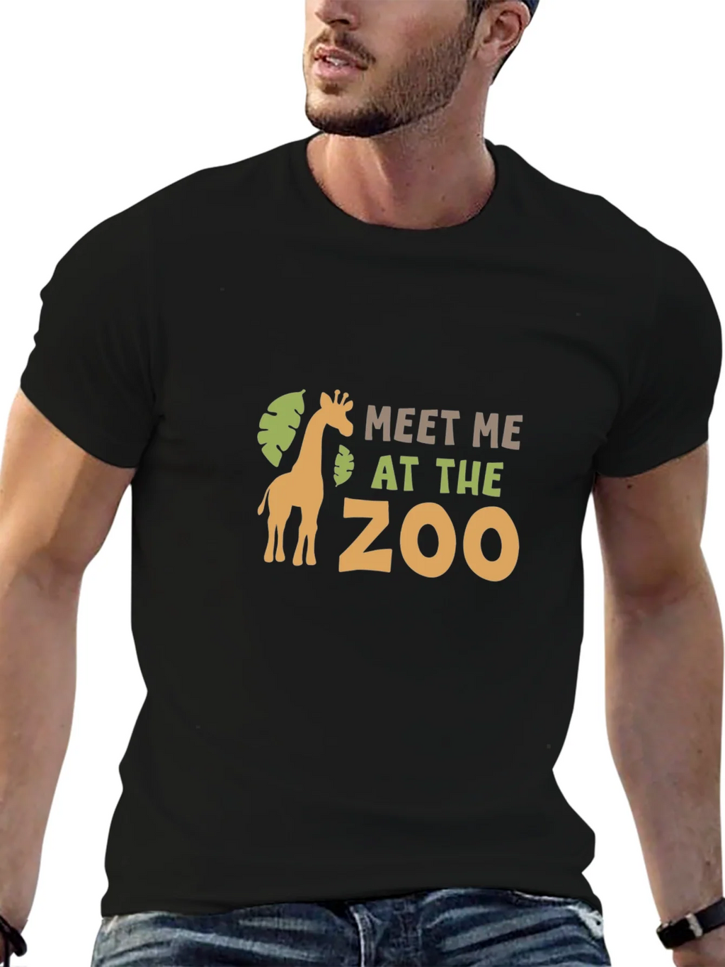 Meet Me at the Zoo Black Graphic T-Shirt product image 6