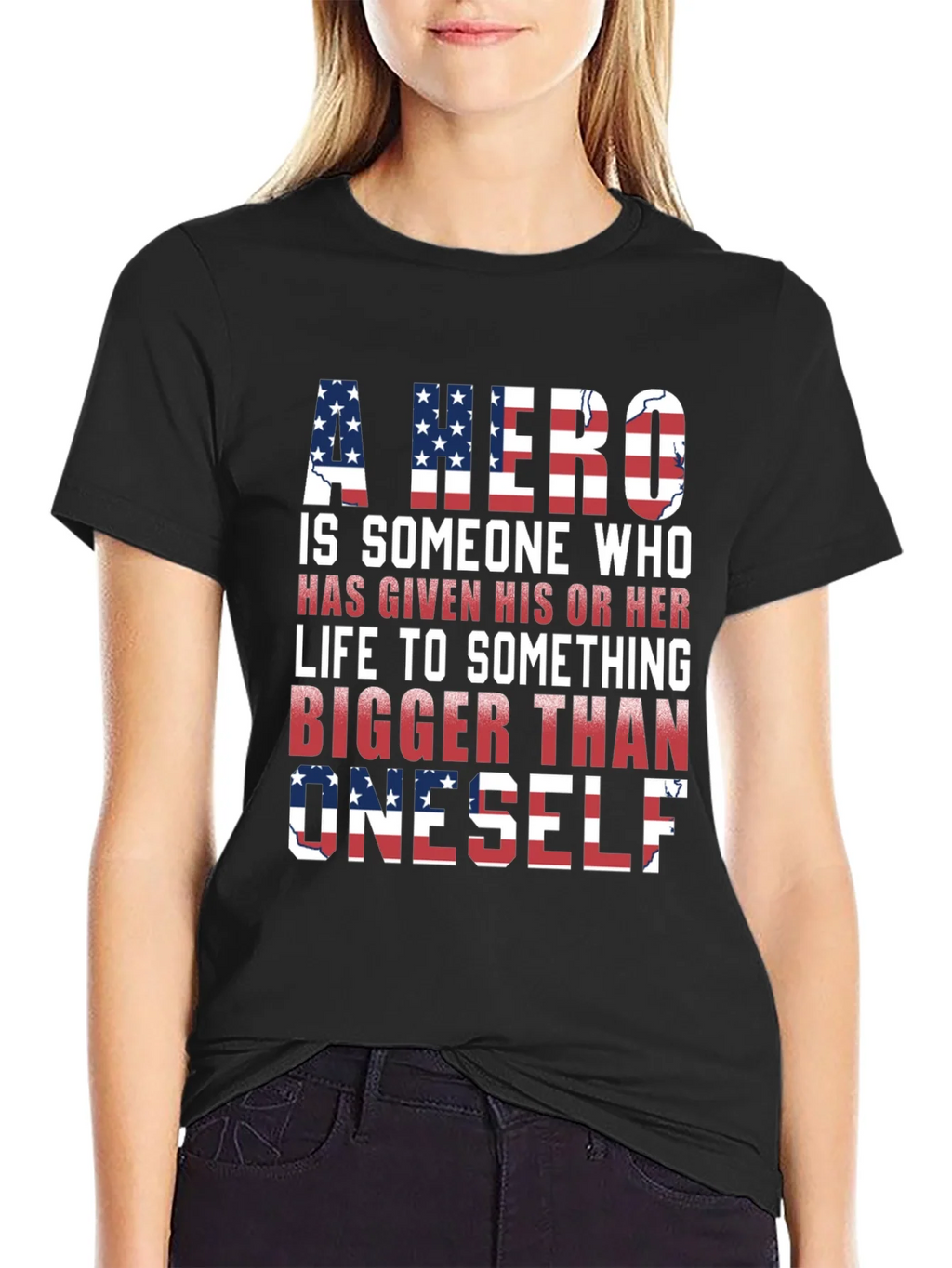 Patriotic Hero T-Shirt: American Flag Design product image 2