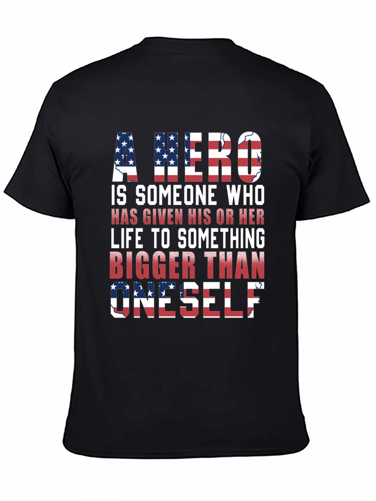 Patriotic Hero T-Shirt: American Flag Design product image 4