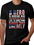 Patriotic Hero T-Shirt: American Flag Design product image 1