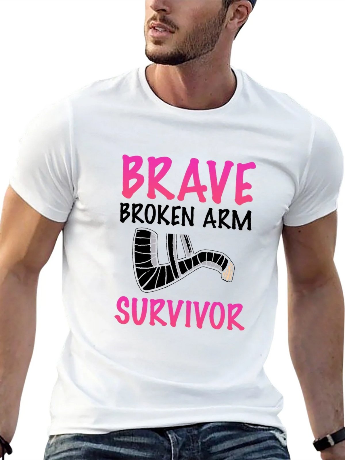 Brave Broken Arm Survivor T-Shirt product image 9