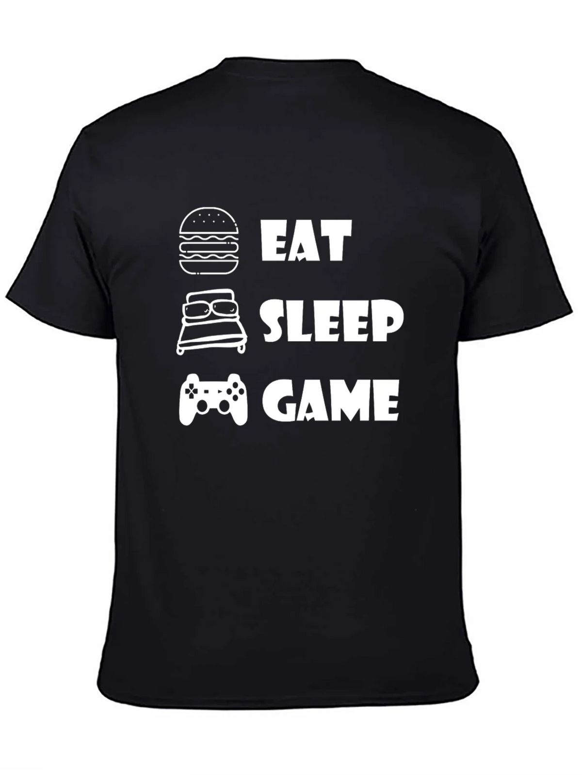 Eat Sleep Game Black Graphic T-Shirt product image 4