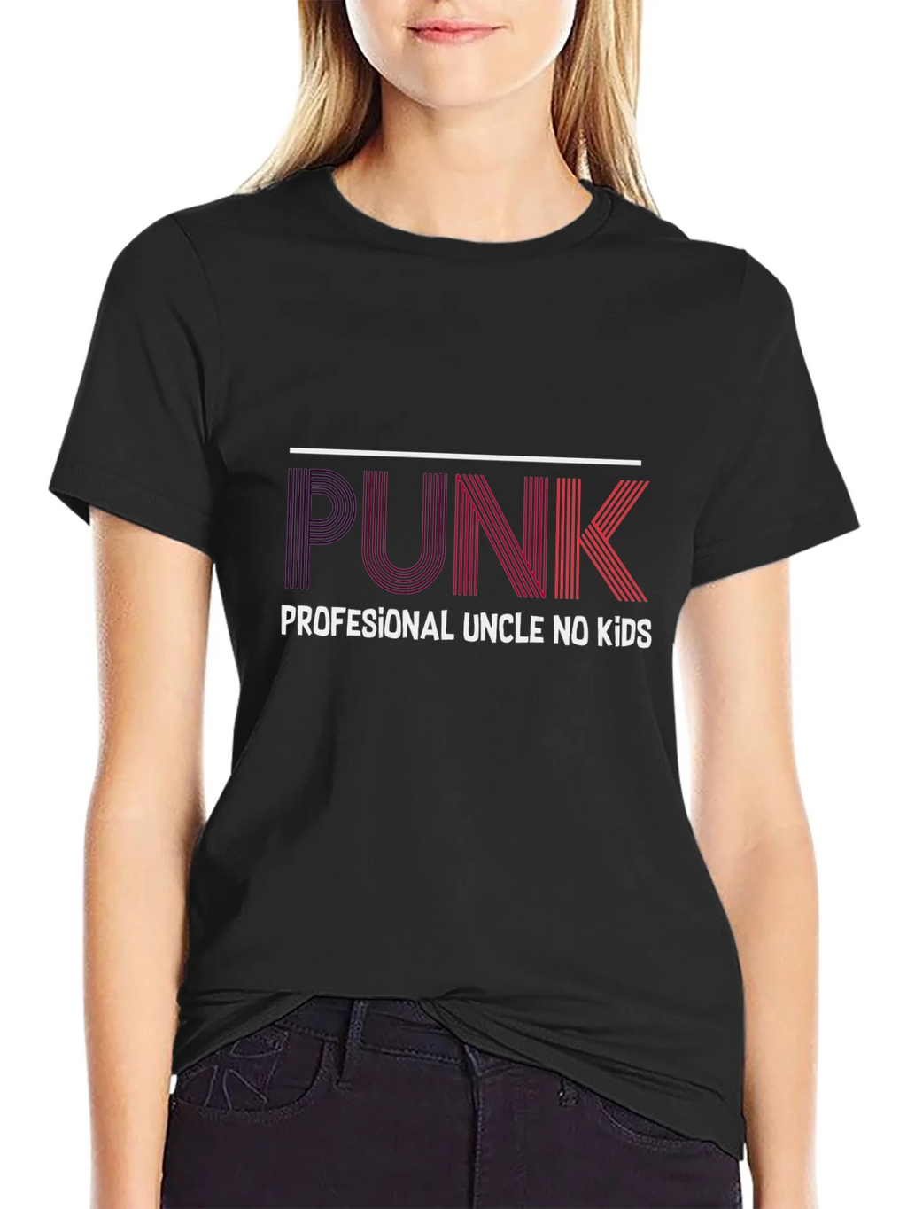 PUNK Professional Uncle No Kids Black T-Shirt product image 1