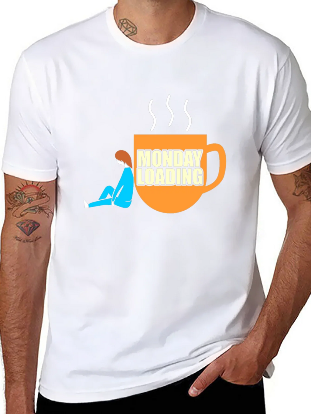 Monday Loading Graphic T-Shirt Coffee Lover Tee product image 3